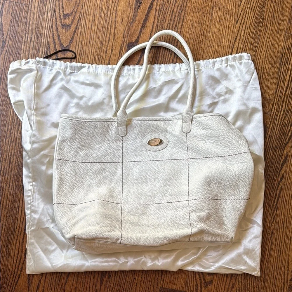 Furla Women’s Off-White Leather Tote
